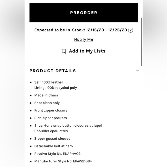 ☑️SOLD☑️ Ena Pelly Oversized New Yorker Biker Jacket in Black & Silver - Picture 8 of 16